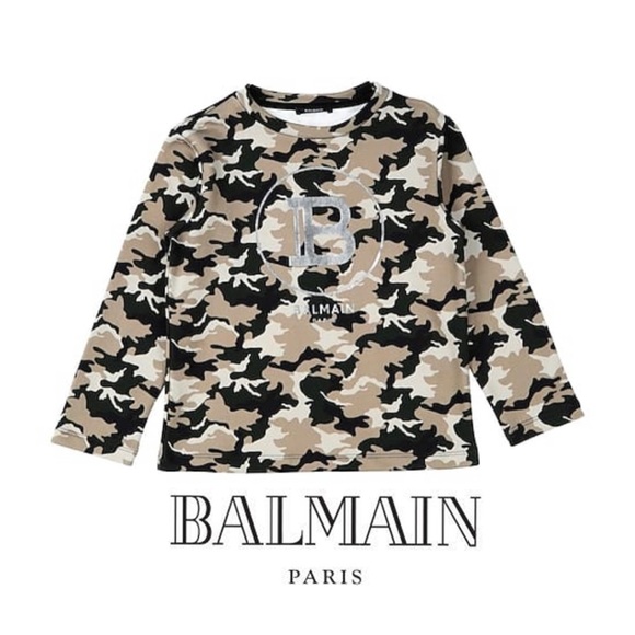 Camo Balmain Jumpers Men's Balmain Camouflage Print Zipped